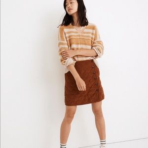 NWT Madewell Quilted Mini Skirt
